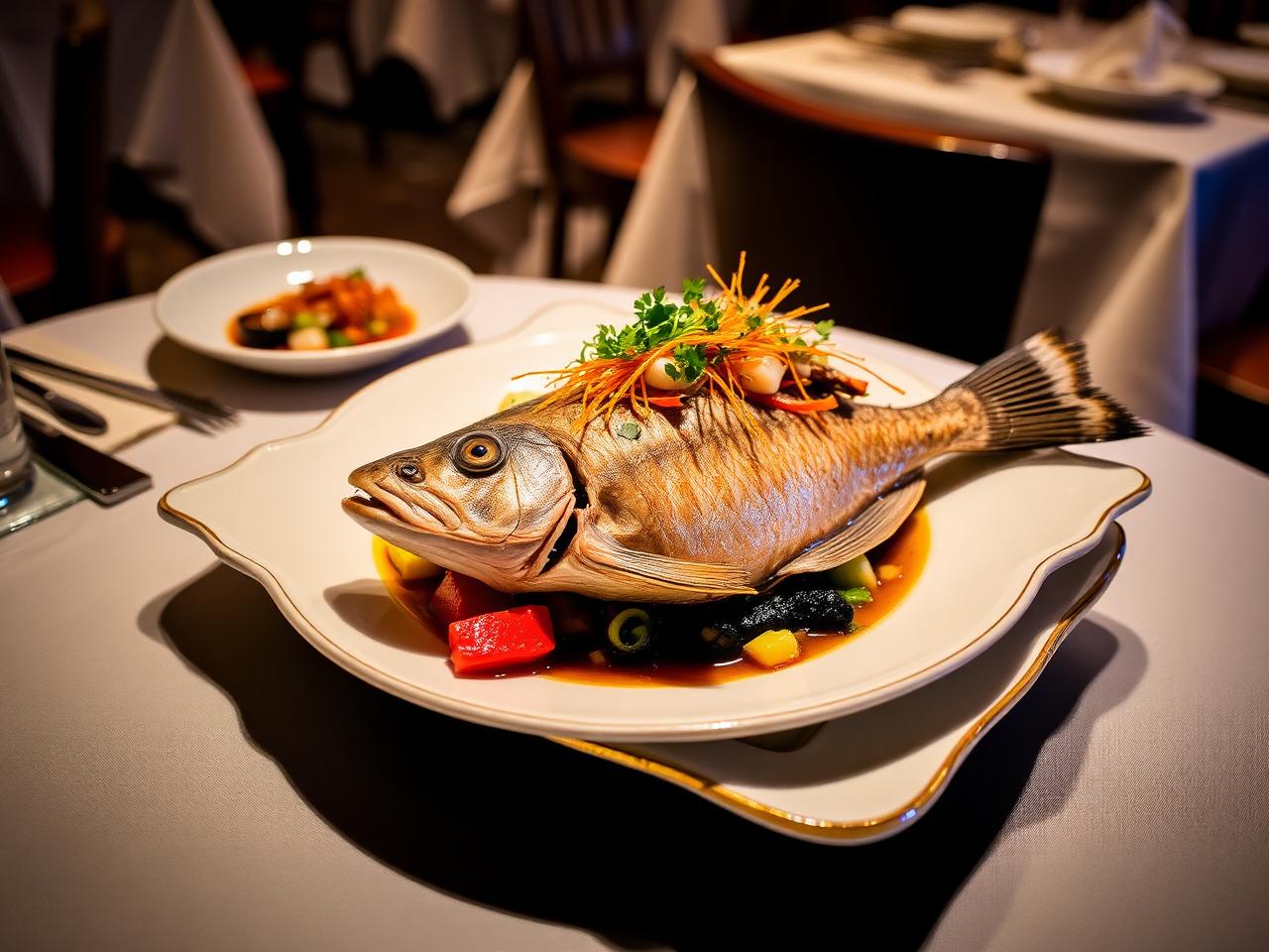 Premium steamed seafood plating